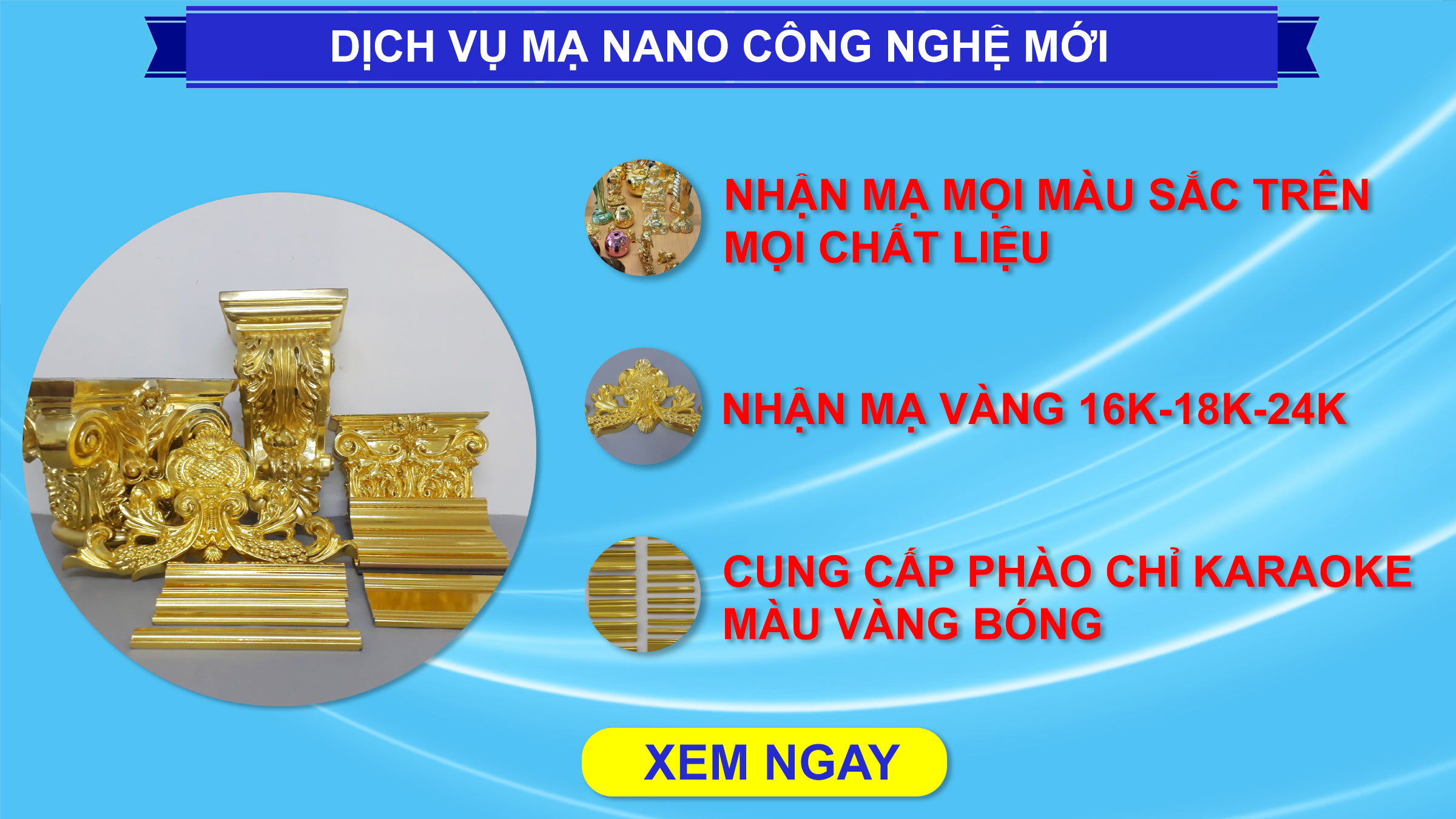 dich vụ ma vang nano 18k, 24k